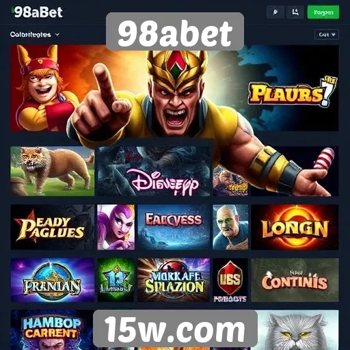 Desempenho de jogos disponíveis no 98abet