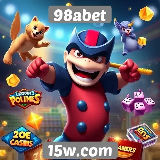 Variedade de jogos disponíveis na plataforma 98abet